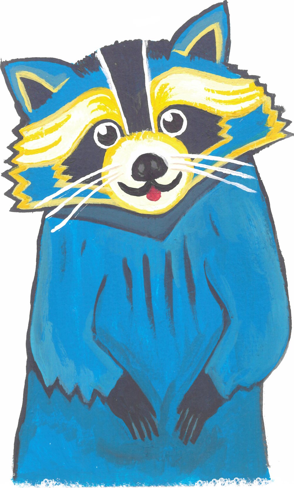 Close-up of Pip smiling, paws folded